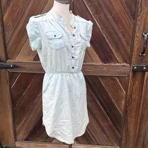 Pink Platinum Light Blue Mini Dress w Pockets M